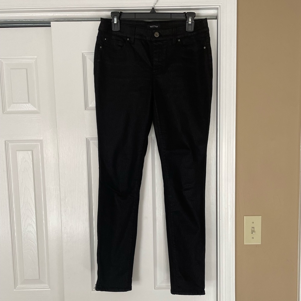 White House Black Market Skinny Leg Ankle Zip Jeans Inseam 29”